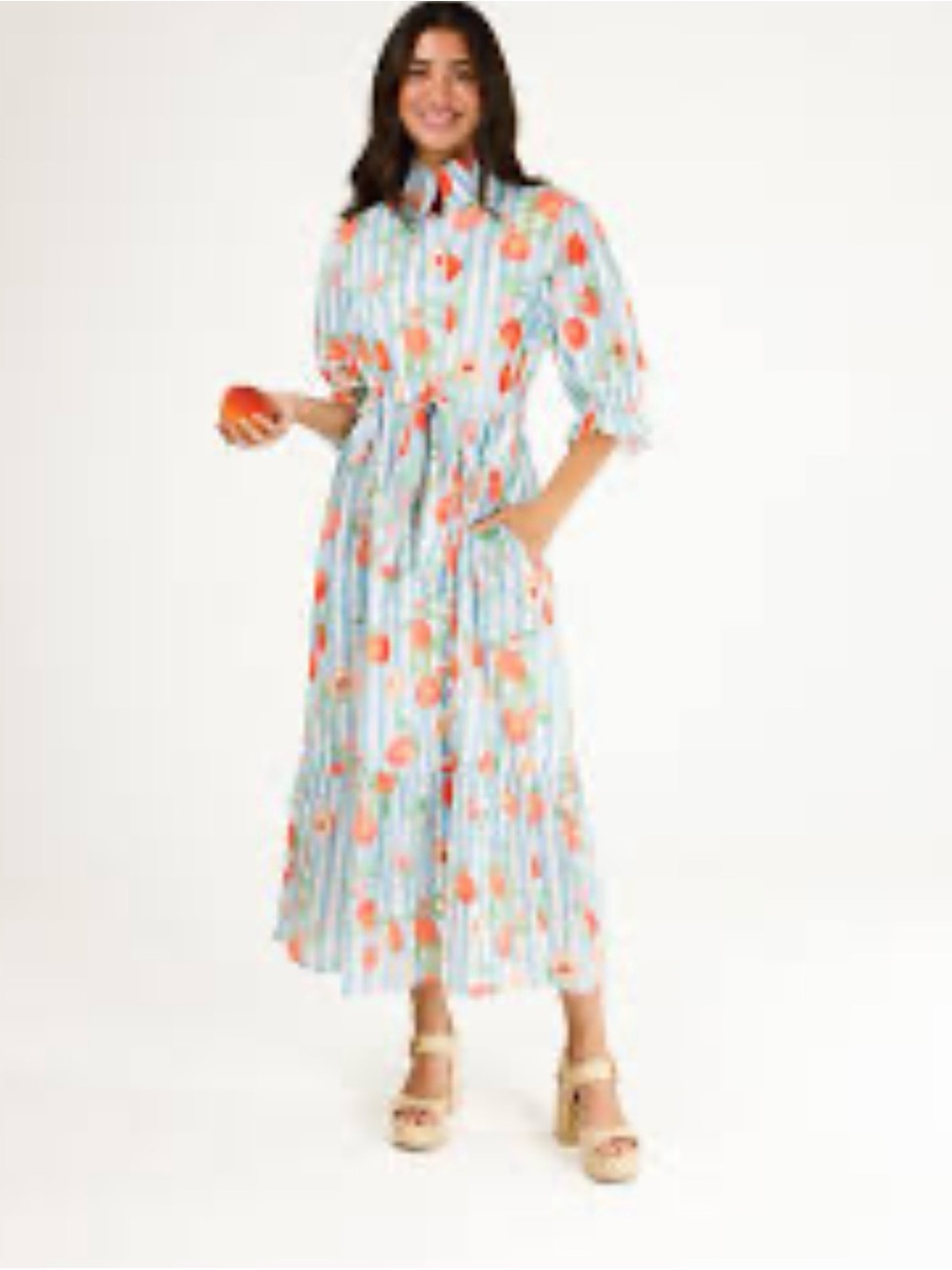 Holly Shae Catherine Peach midi